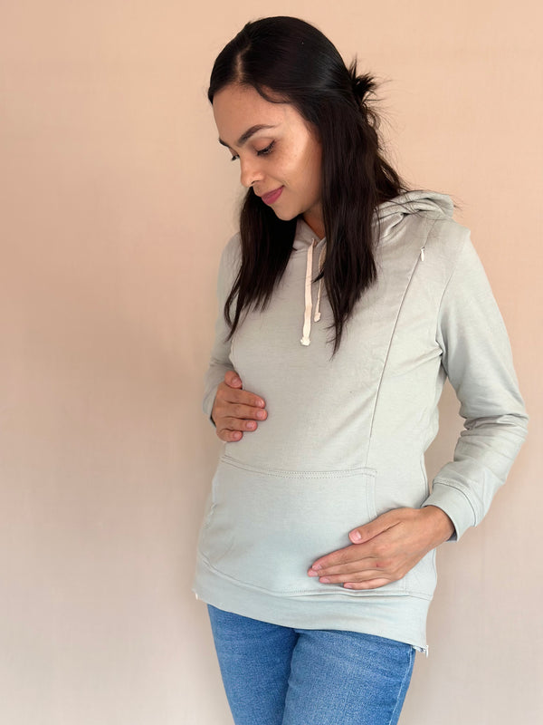 Sudadera de embarazo y lactancia •Menta•