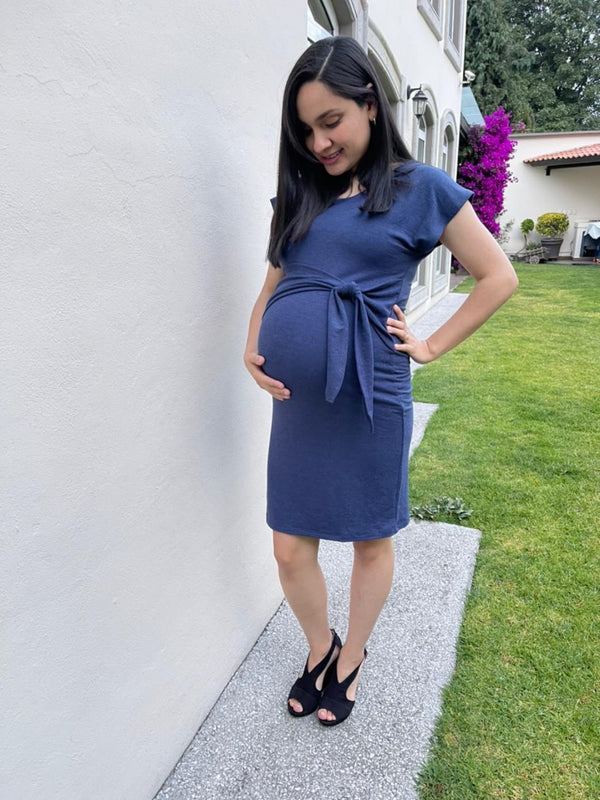 Vestido de maternidad •Knot azul•